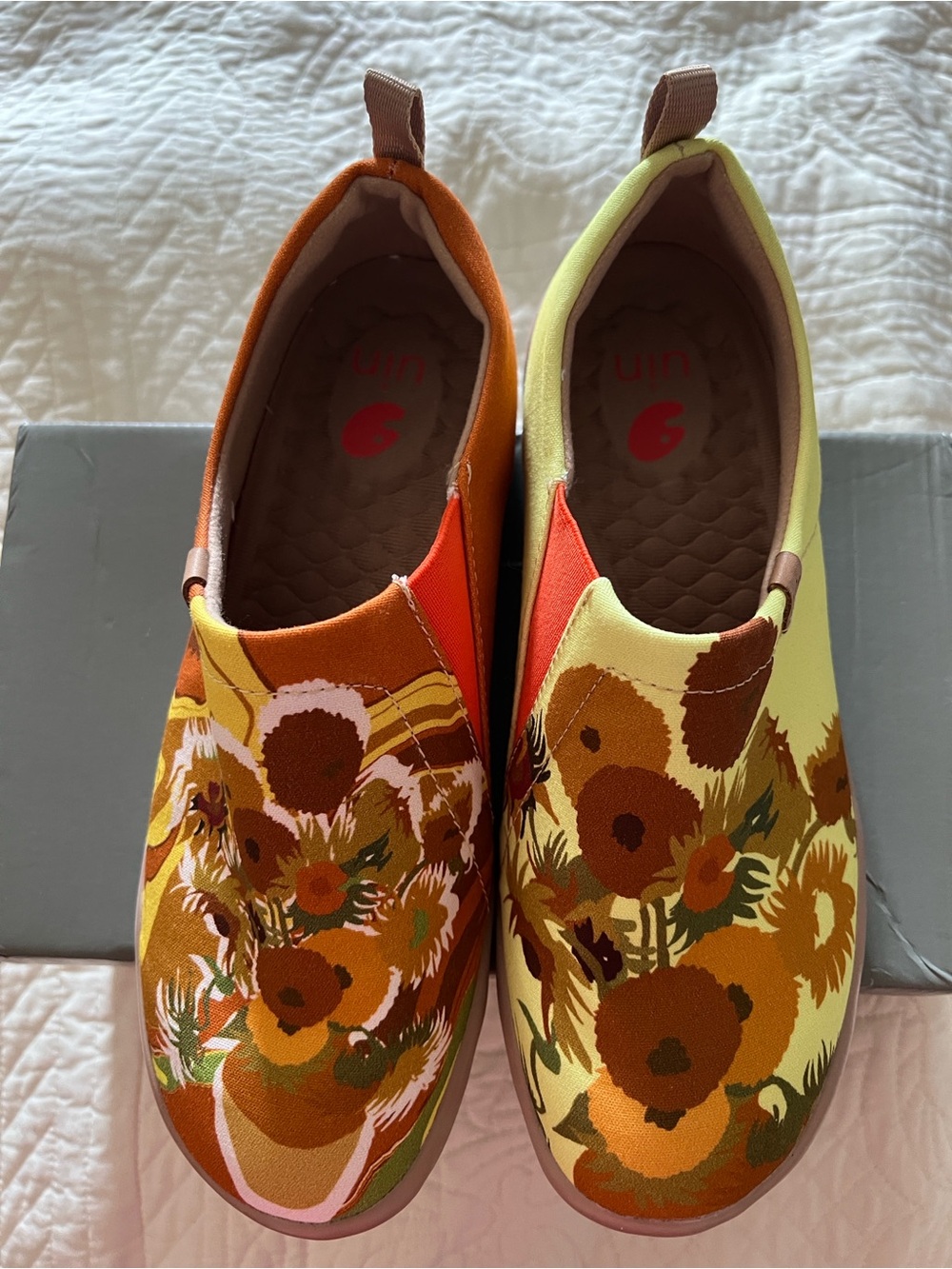 UNI Van Gogh Sunflowers V3 Toledo I Women's Loafers Size 7.5